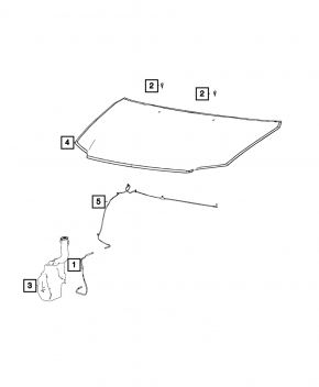 Windshield Washer Nozzle Dodge Grand Caravan 11-20