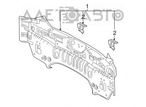 Rear panel Toyota Prius 50 16-18 on the body, silver