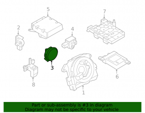 Airbag sensor door right Audi A3 8V 15-20