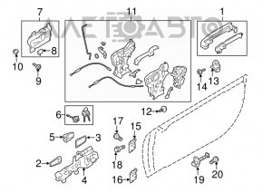 Plug outer handle front left Subaru Forester 19-24 SK