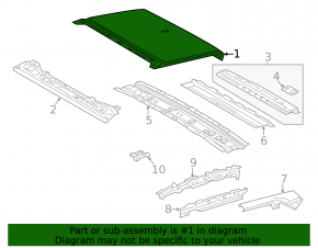 Metal roof for Toyota Venza 21-24 with panoramic windows, sawed off