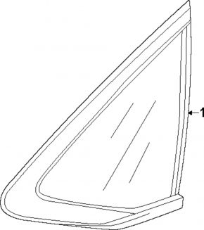 Window blind glass rear left Honda Accord 23- chrome
