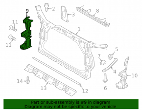 Right radiator deflector Audi Q5 8R 13-17 rest 3.0T