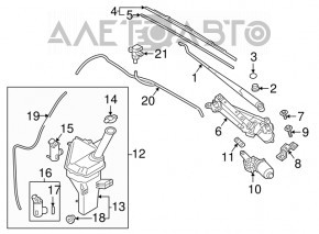 Washer reservoir Hyundai Elantra AD 17-18