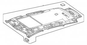 Mercedes W167 GLE 350 450 22-24 headliner for sunroof, black, needs cleaning, oxidized wiring connectors