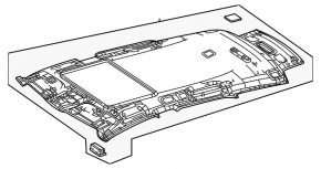 Mercedes W167 GLE 350 450 22-24 headliner for sunroof, black, needs cleaning, oxidized wiring connectors