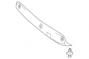Lower trunk lid trim Mercedes W213 E 17-20 black for electric drive