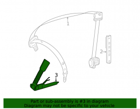 Front right belt tensioner Mercedes W164 ML beige
