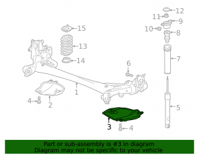 Rear beam protection left Mazda 3 19-26 4d