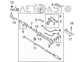 Steering tip left Mazda3 2.3 03-08 CTR