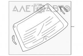 Rear glass Mazda3 03-08 HB