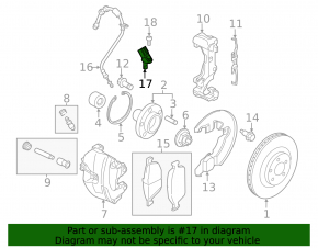 Front left ABS sensor for Ford Transit Connect MK2 13-23