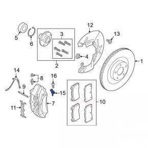 Front left ABS sensor for Ford Transit Connect MK2 13-23