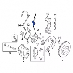 Front left ABS sensor for Ford Transit Connect MK2 13-23