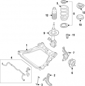 Front right shock absorber for Nissan Pathfinder 22-25