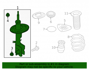 Front right shock absorber for Nissan Pathfinder 22-25