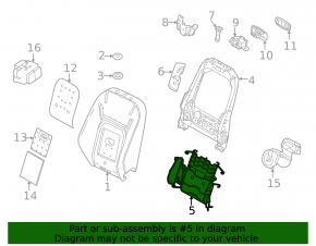 Driver's seat lumbar support with motor for Land Rover Range Rover Velar 18-23