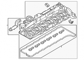 Valve Cover BMW X5 F15 14-18 535d, 535dxi, 3.0L with turbo diesel, X5