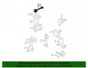 Upper engine mount Lexus RX300 98-03