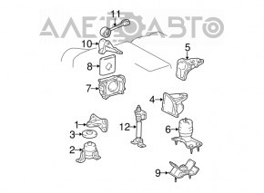 Upper engine mount Lexus RX300 98-03