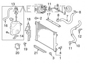 Radiator deflector left lower Toyota Camry v70 18-20 L\LE\XLE
