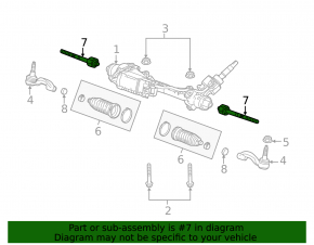 Steering rod left Cadillac CTS 14- CTR