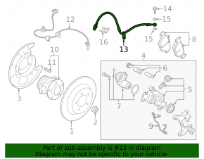 Brake hose rear left Subaru Forester 19- SK