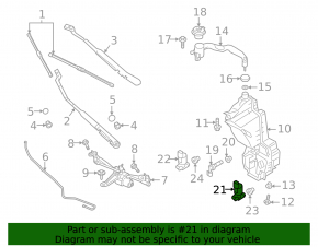 Volvo XC60 18-21 Headlight Washer Motor