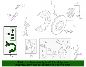 Front left brake hose Volvo S60 19-25