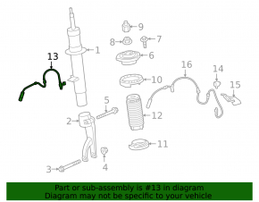 Front left shock absorber wire BMW X5 G05 19-23