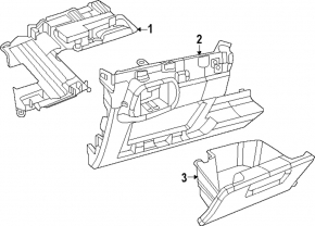 Left front panel pocket box for VW Atlas 24-25, black