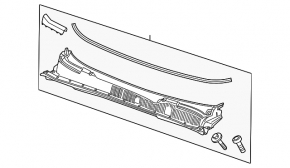 Windscreen wiper grille plastic Chevrolet Trax 17-21