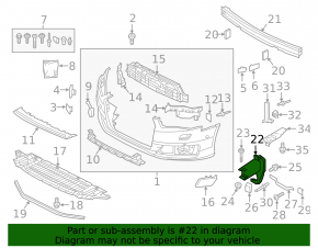 Bracket bumper reinforcement right Audi A6 C7 16-18 rest -line