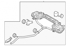 Muffler rear part barrel Audi A6 C8 19- 2.0T