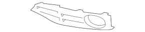 Left front bumper grille for BMW 3 GT F34 14-19 (without M package, without trim lines, covers & mounting)
