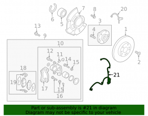 ABS sensor front right Hyundai Veloster 12-17