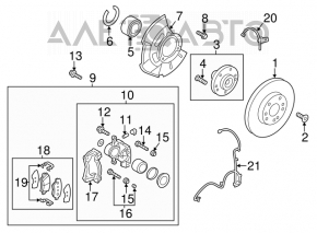 ABS sensor front right Hyundai Veloster 12-17