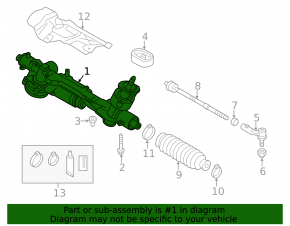 Steering rack Audi A3 8V 15-20 electric