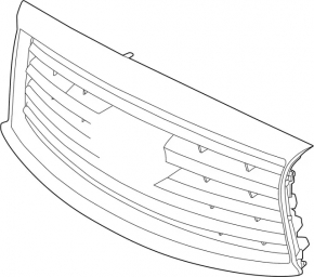 Radiator grill grill Infiniti JX35 QX60 13-15 prerest, with emblem, under radar cruise