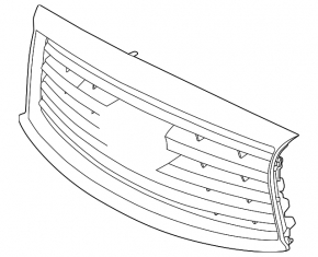 Radiator grill grill Infiniti JX35 QX60 13-15 prerest, with emblem, under radar cruise, break, chrome swelled