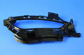 Left bumper grille for Chrysler 200 15-17 with flat fog lights, gloss black