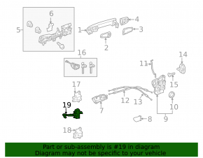 Rear left door limiter Lexus GX460 17-23