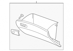 Glove box, glove compartment Acura MDX 07-09 black