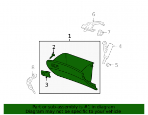 Glove box, glove compartment Acura MDX 07-09 black