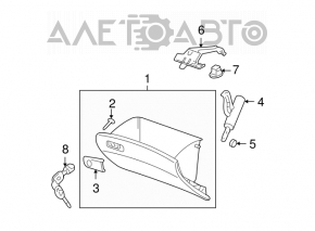 Glove box, glove compartment Acura MDX 07-09 black