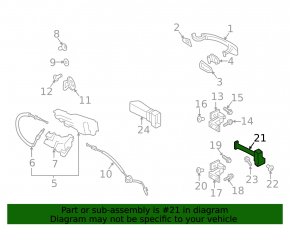 Door limiter rear left Porsche Macan 15-