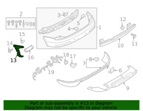 Rear bumper mount right Audi Q3 8U 16-18
