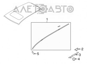 Subaru b9 Tribeca left roof trim