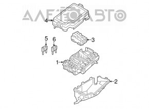 Kia Niro 17 HEV Underhood Fuse Box with Housing
