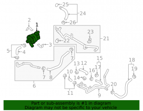 Coolant pump Porsche Cayenne 958 11-17